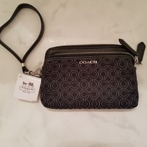 Small Black Authentic Coach Wristlet